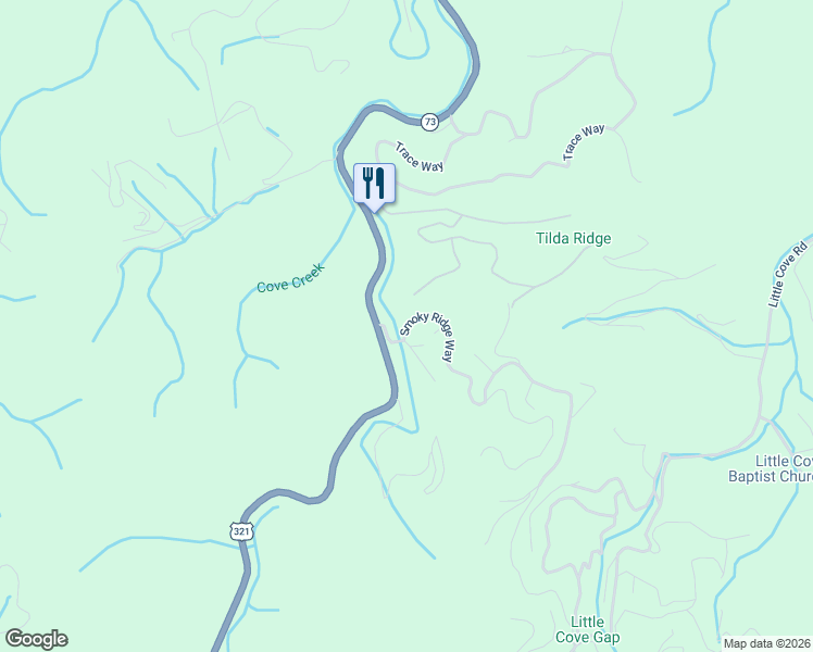 map of restaurants, bars, coffee shops, grocery stores, and more near 3123 Smoky Ridge Way in Sevierville