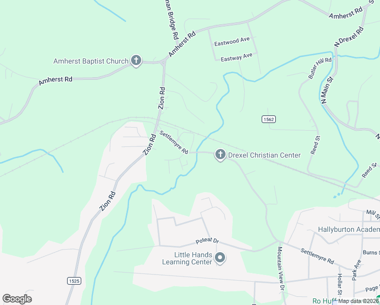 map of restaurants, bars, coffee shops, grocery stores, and more near 215 Settlemyre Road in Morganton