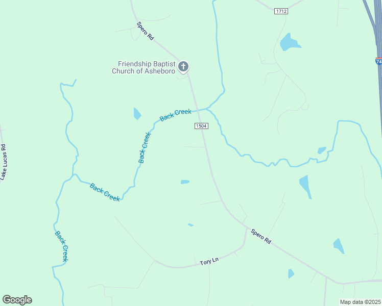 map of restaurants, bars, coffee shops, grocery stores, and more near 2013 Spero Road in Asheboro