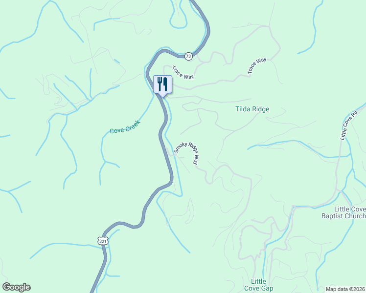 map of restaurants, bars, coffee shops, grocery stores, and more near 3127 Smoky Ridge Way in Pigeon Forge
