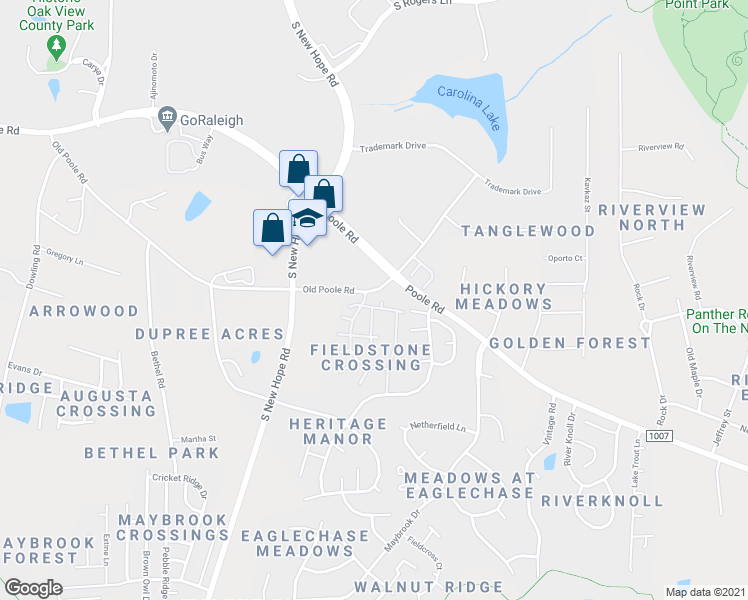 map of restaurants, bars, coffee shops, grocery stores, and more near 1211 Canyon Rock Court in Raleigh