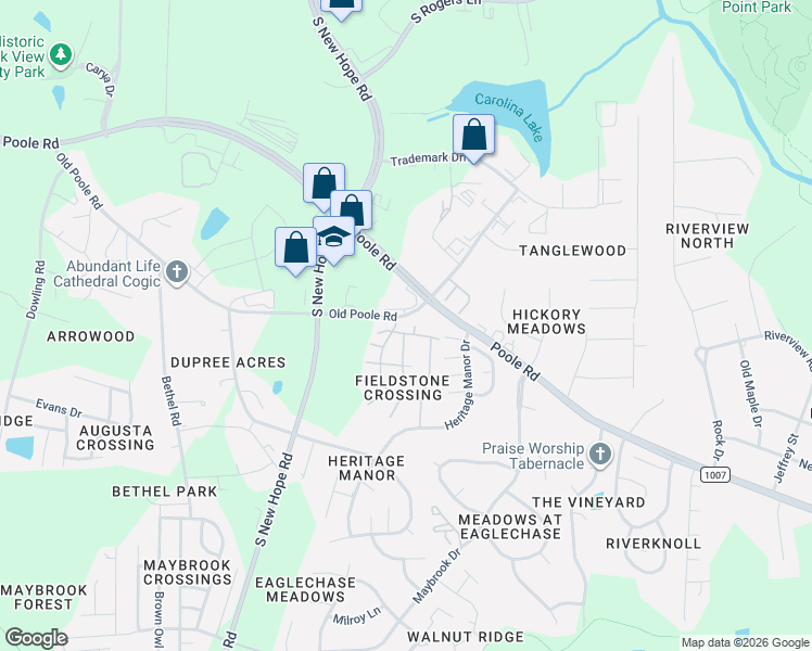 map of restaurants, bars, coffee shops, grocery stores, and more near 1211 Canyon Rock Court in Raleigh
