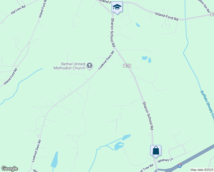 map of restaurants, bars, coffee shops, grocery stores, and more near 739 Sharon School Road in Statesville
