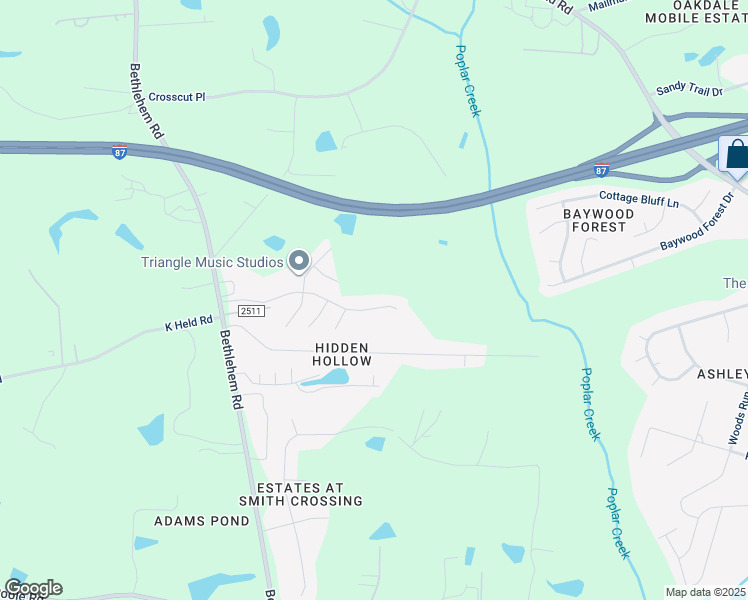 map of restaurants, bars, coffee shops, grocery stores, and more near 4717 Plum Blossum Drive in Knightdale