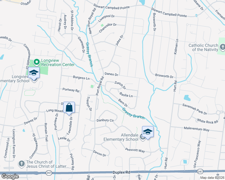 map of restaurants, bars, coffee shops, grocery stores, and more near 1413 Bern Drive in Spring Hill