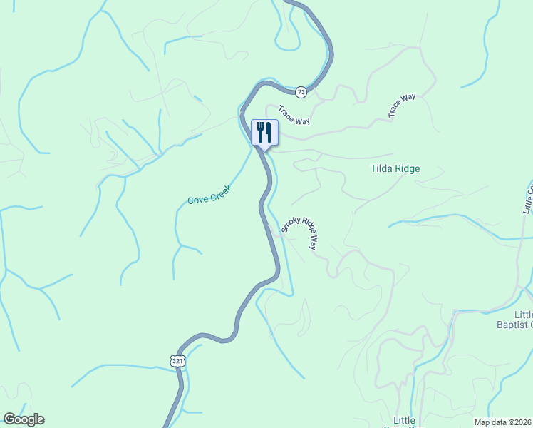 map of restaurants, bars, coffee shops, grocery stores, and more near 3125 Smoky Ridge Way in Sevierville