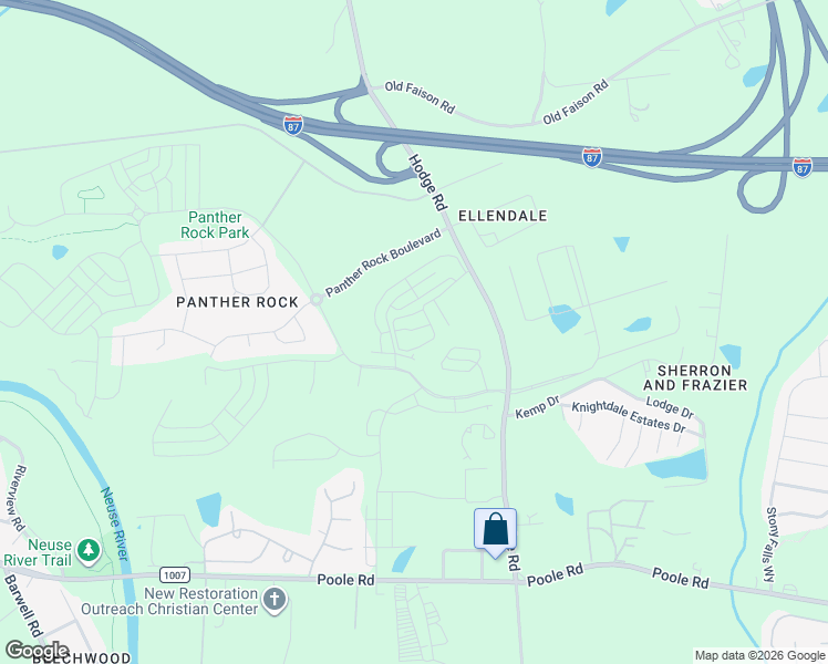 map of restaurants, bars, coffee shops, grocery stores, and more near 137 Towler Road in Knightdale