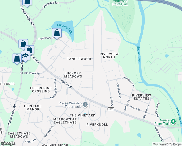 map of restaurants, bars, coffee shops, grocery stores, and more near 1109 Kavkaz Street in Raleigh