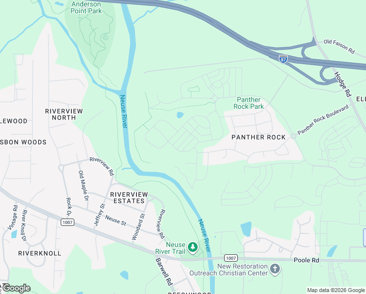 map of restaurants, bars, coffee shops, grocery stores, and more near 1604 Hauser Lake Road in Knightdale