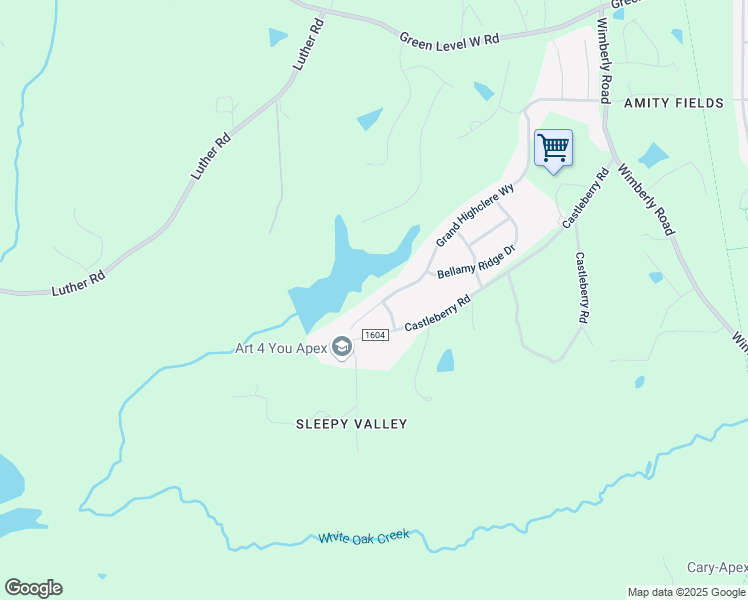 map of restaurants, bars, coffee shops, grocery stores, and more near 454 Grand Highclere Way in Apex