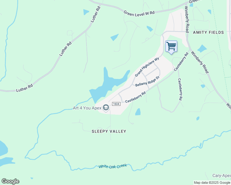 map of restaurants, bars, coffee shops, grocery stores, and more near 454 Grand Highclere Way in Apex