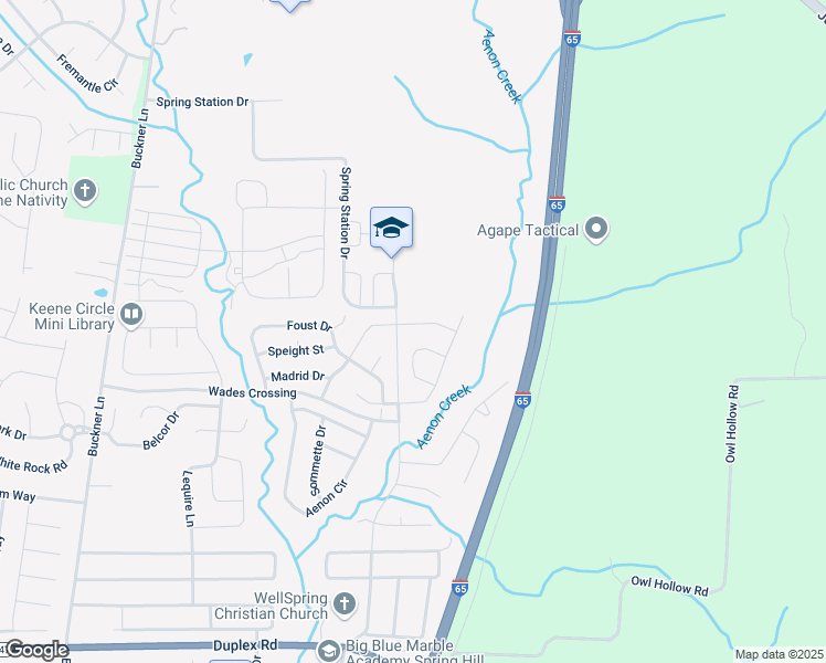 map of restaurants, bars, coffee shops, grocery stores, and more near 6035 Sanmar Drive in Spring Hill