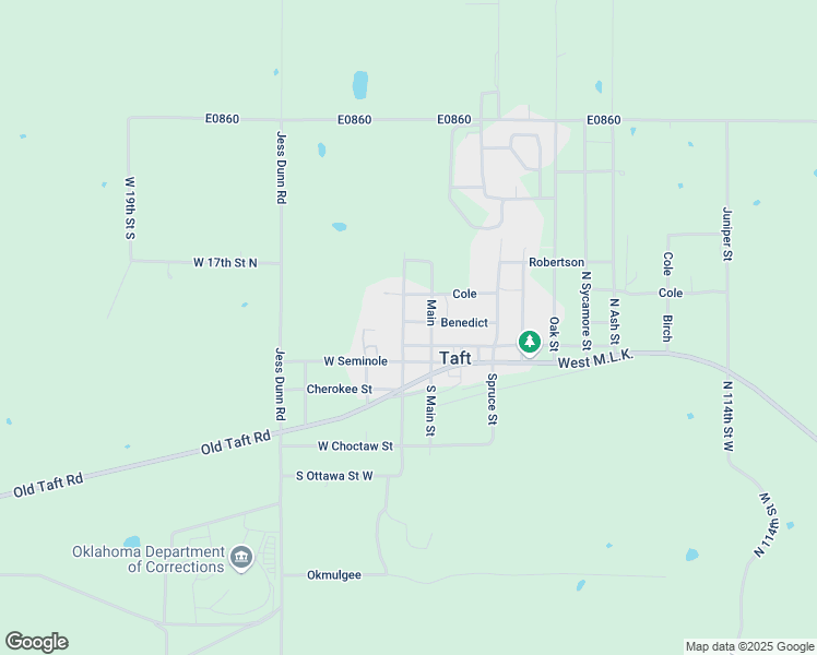 map of restaurants, bars, coffee shops, grocery stores, and more near 312 South Pine Street in Taft