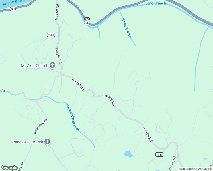 map of restaurants, bars, coffee shops, grocery stores, and more near 1253 Ivy Hill Road in Marshall