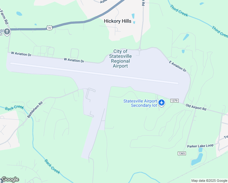 map of restaurants, bars, coffee shops, grocery stores, and more near 429 Old Airport Road in Statesville