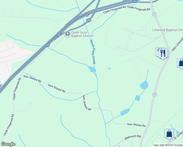 map of restaurants, bars, coffee shops, grocery stores, and more near 775 Sam Sharpe Road in Linwood