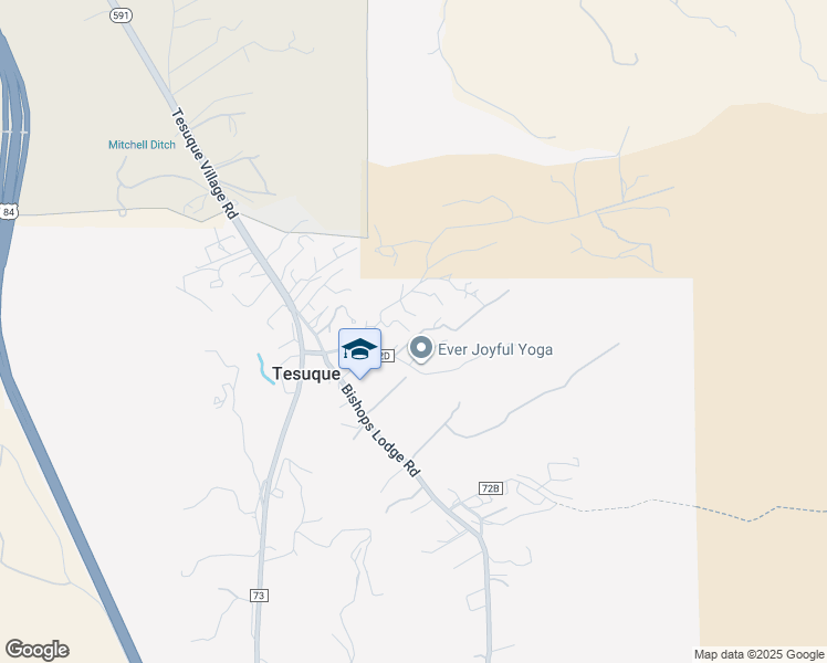 map of restaurants, bars, coffee shops, grocery stores, and more near 11A Camino Las Cuatas in Santa Fe