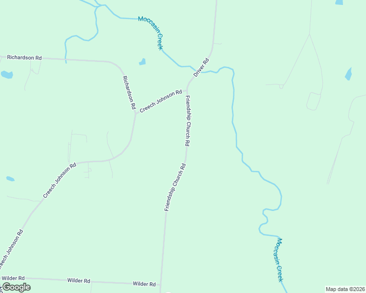map of restaurants, bars, coffee shops, grocery stores, and more near 1405 Friendship Church Road in Middlesex