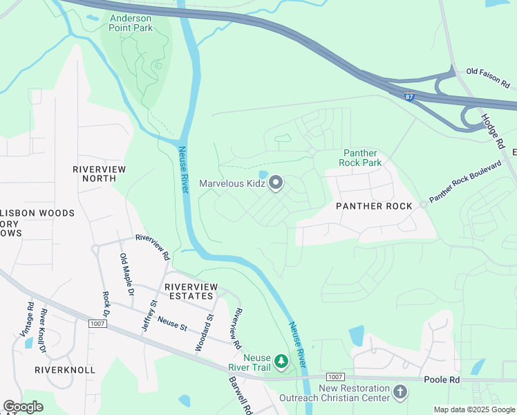 map of restaurants, bars, coffee shops, grocery stores, and more near Hauser Lake Road in Raleigh