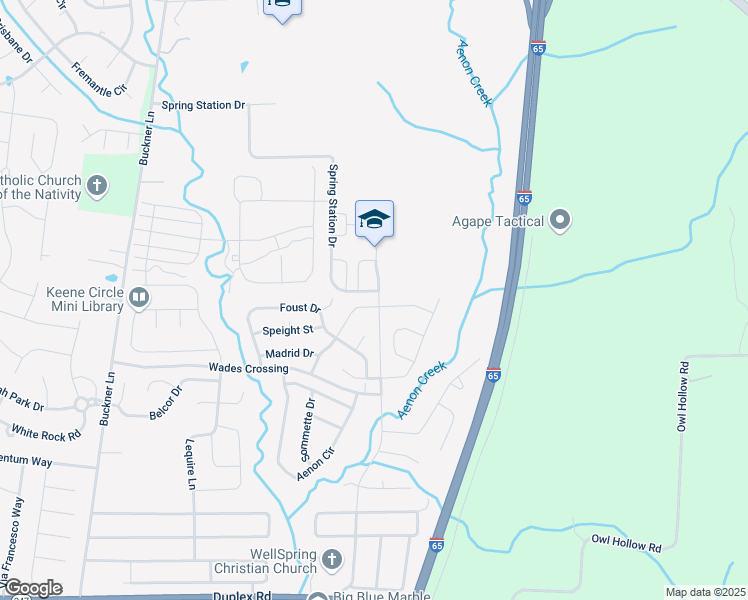 map of restaurants, bars, coffee shops, grocery stores, and more near 6035 Sanmar Drive in Spring Hill