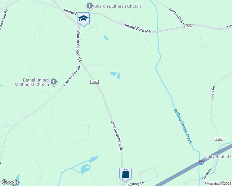 map of restaurants, bars, coffee shops, grocery stores, and more near 739 Sharon School Road in Statesville