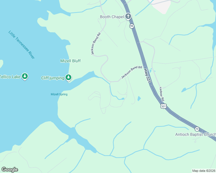 map of restaurants, bars, coffee shops, grocery stores, and more near 8002 Jackson Bend Road in Lenoir City