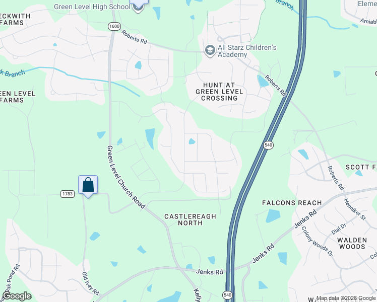 map of restaurants, bars, coffee shops, grocery stores, and more near 443 Parlier Drive in Apex
