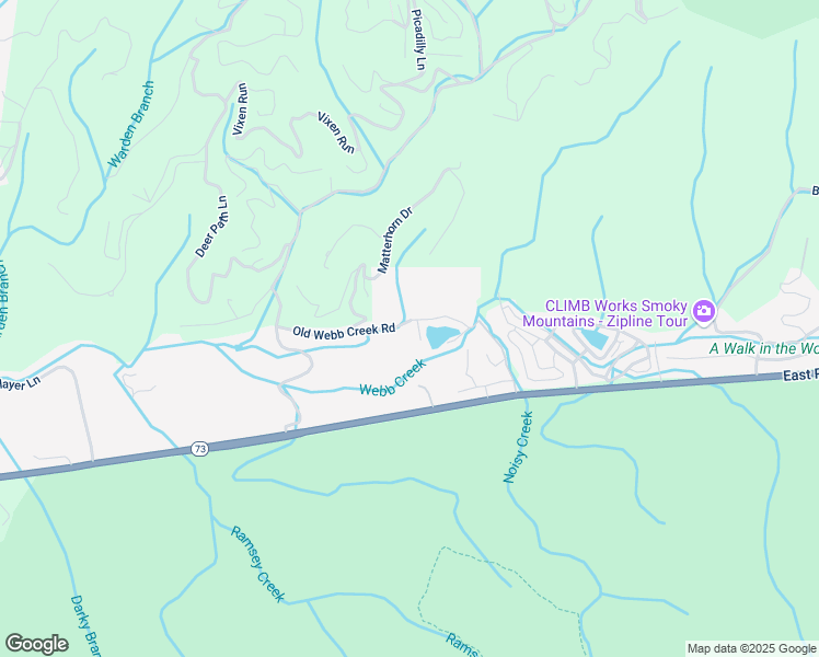 map of restaurants, bars, coffee shops, grocery stores, and more near 4164 Old Webb Creek Road in Gatlinburg