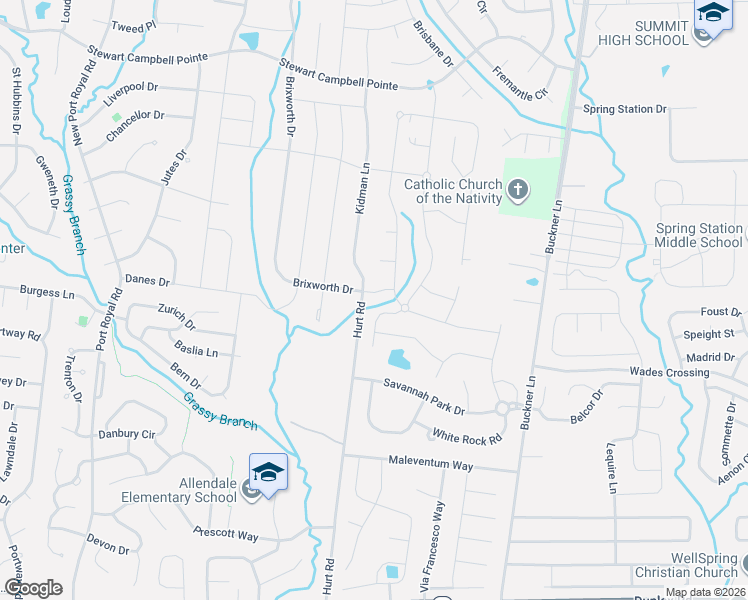 map of restaurants, bars, coffee shops, grocery stores, and more near 7005 Silver Cloud Way in Spring Hill