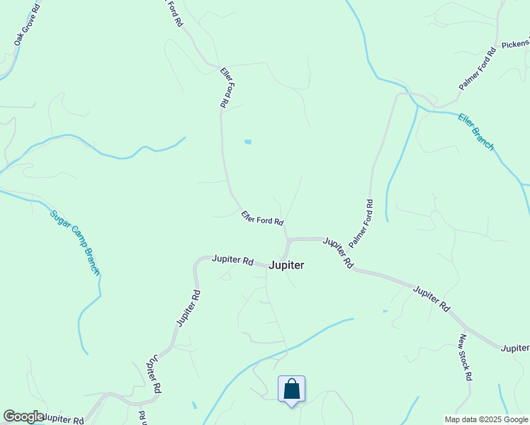 map of restaurants, bars, coffee shops, grocery stores, and more near 31 Eller Ford Road in Weaverville