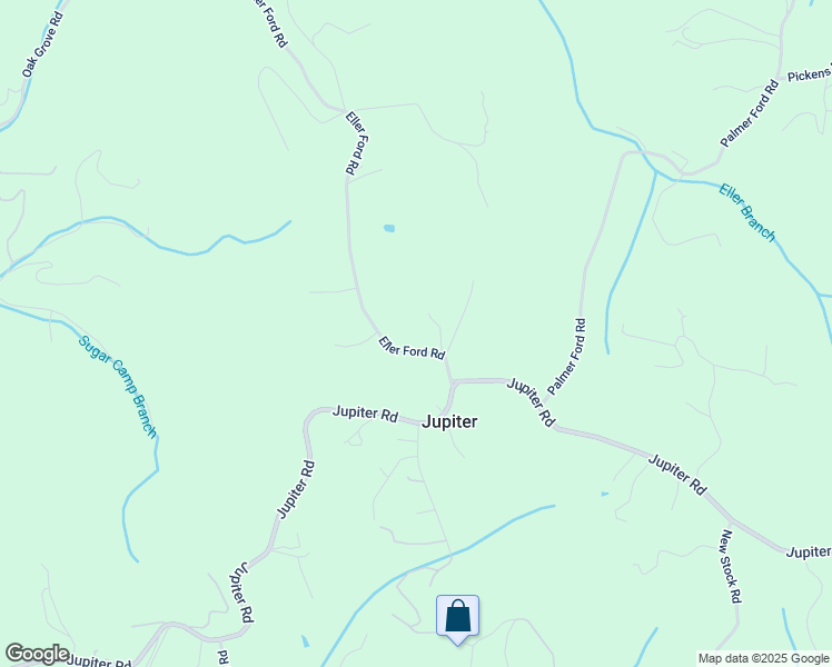 map of restaurants, bars, coffee shops, grocery stores, and more near 31 Eller Ford Road in Weaverville