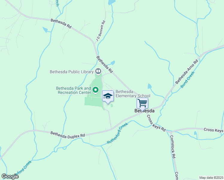 map of restaurants, bars, coffee shops, grocery stores, and more near 4907 Bethesda Road in Thompson's Station
