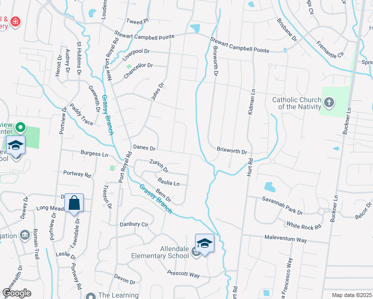 map of restaurants, bars, coffee shops, grocery stores, and more near 3021 Michaleen Drive in Spring Hill