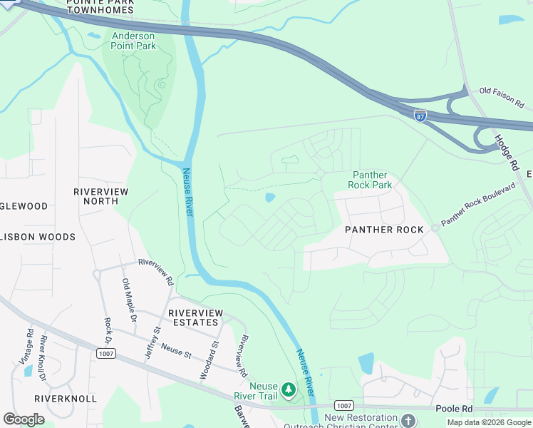 map of restaurants, bars, coffee shops, grocery stores, and more near Hauser Lake Road in Raleigh