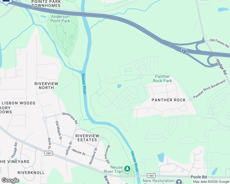 map of restaurants, bars, coffee shops, grocery stores, and more near Hauser Lake Road in Raleigh