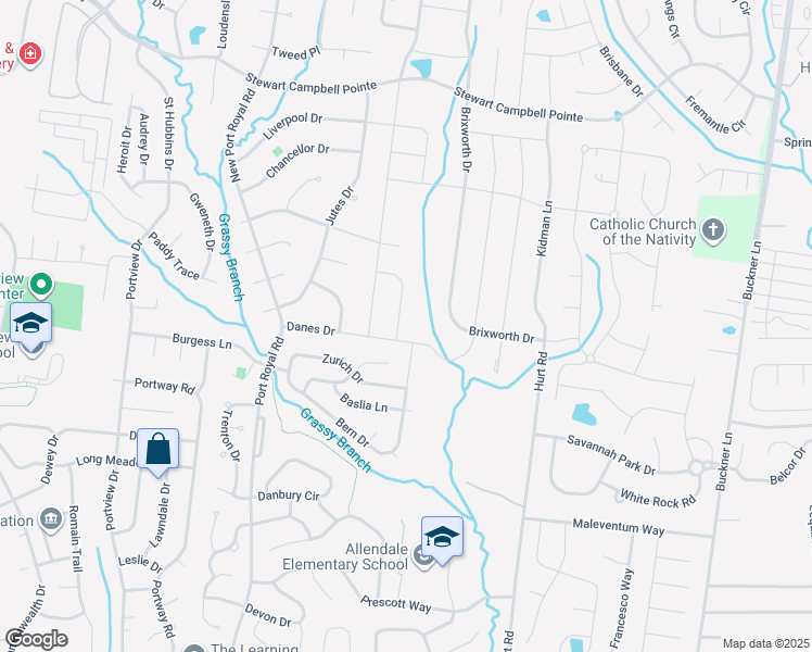 map of restaurants, bars, coffee shops, grocery stores, and more near 3021 Michaleen Drive in Thompson's Station