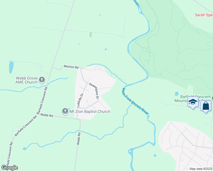 map of restaurants, bars, coffee shops, grocery stores, and more near 113 Hawksbeard Court in Murfreesboro