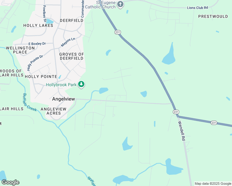 map of restaurants, bars, coffee shops, grocery stores, and more near 624 Jasmine Street in Wendell