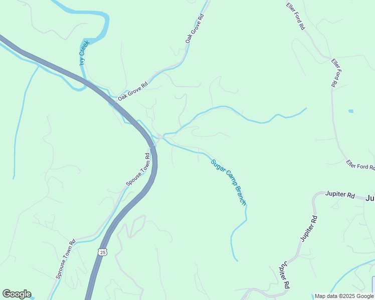 map of restaurants, bars, coffee shops, grocery stores, and more near 43 Ivy Trail Road in Weaverville