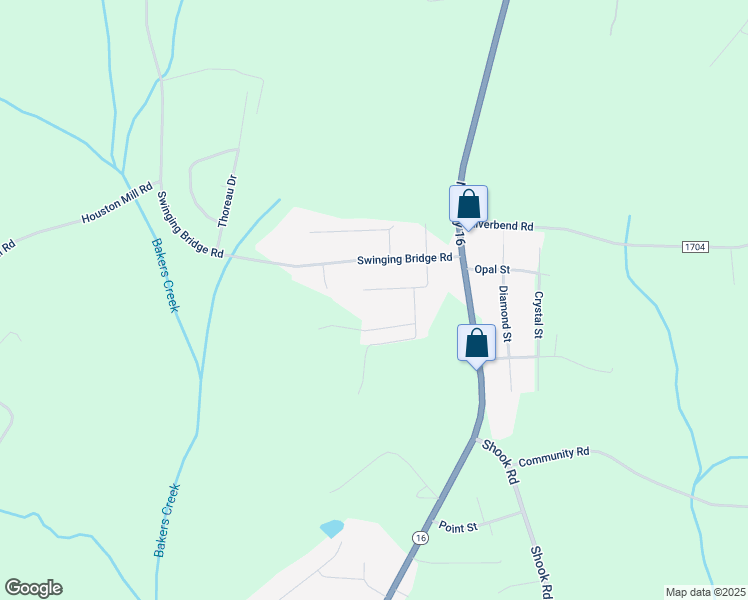 map of restaurants, bars, coffee shops, grocery stores, and more near 2385 Tarlton Dr in Conover