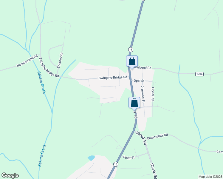 map of restaurants, bars, coffee shops, grocery stores, and more near 2417 Tarlton Drive in Conover