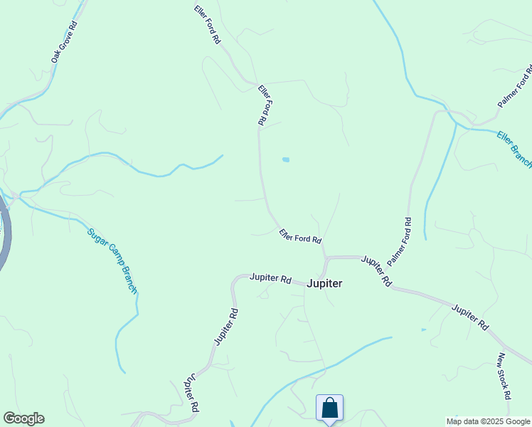 map of restaurants, bars, coffee shops, grocery stores, and more near 52 Eller Ford Road in Weaverville