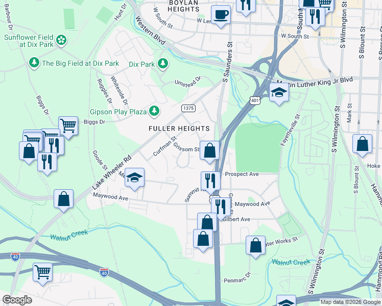 map of restaurants, bars, coffee shops, grocery stores, and more near 408 Bolin Court in Raleigh