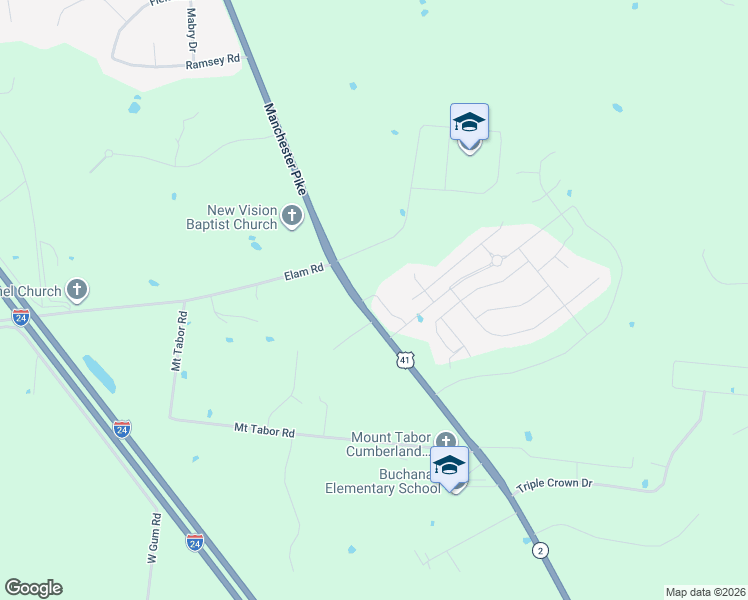 map of restaurants, bars, coffee shops, grocery stores, and more near 3807 Runyan Cove in Murfreesboro