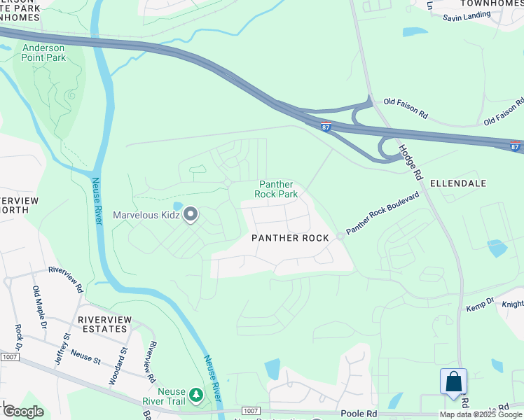 map of restaurants, bars, coffee shops, grocery stores, and more near 1215 Colton Creek Road in Knightdale