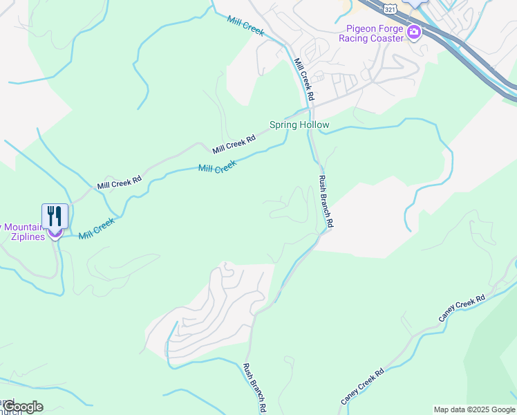 map of restaurants, bars, coffee shops, grocery stores, and more near 455 Sugar Mountain Way in Pigeon Forge