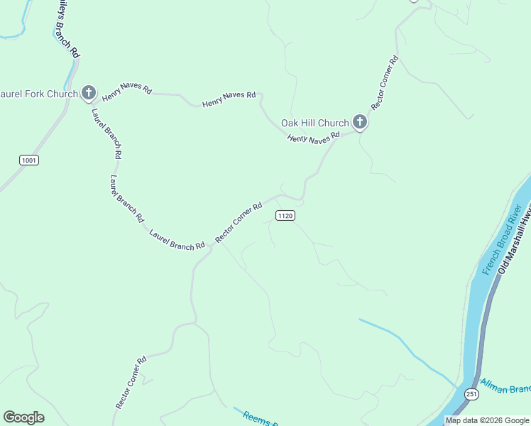 map of restaurants, bars, coffee shops, grocery stores, and more near 3335 Rector Corner Road in Marshall