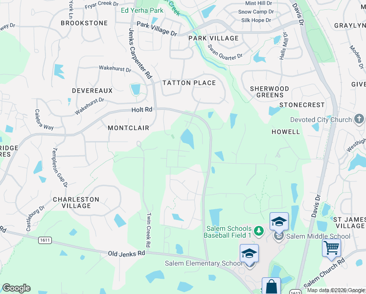 map of restaurants, bars, coffee shops, grocery stores, and more near 1337 Holt Road in Apex