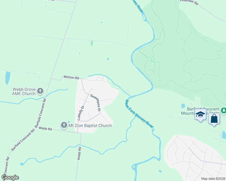 map of restaurants, bars, coffee shops, grocery stores, and more near 113 Hawksbeard Court in Murfreesboro