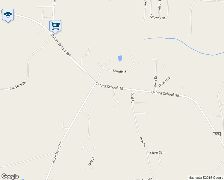 map of restaurants, bars, coffee shops, grocery stores, and more near 5453 Oxford School Road in Claremont